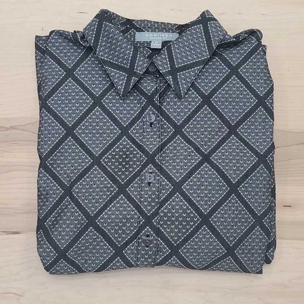 Foxcroft Non-Iron Cotton Texturized Shirt 14